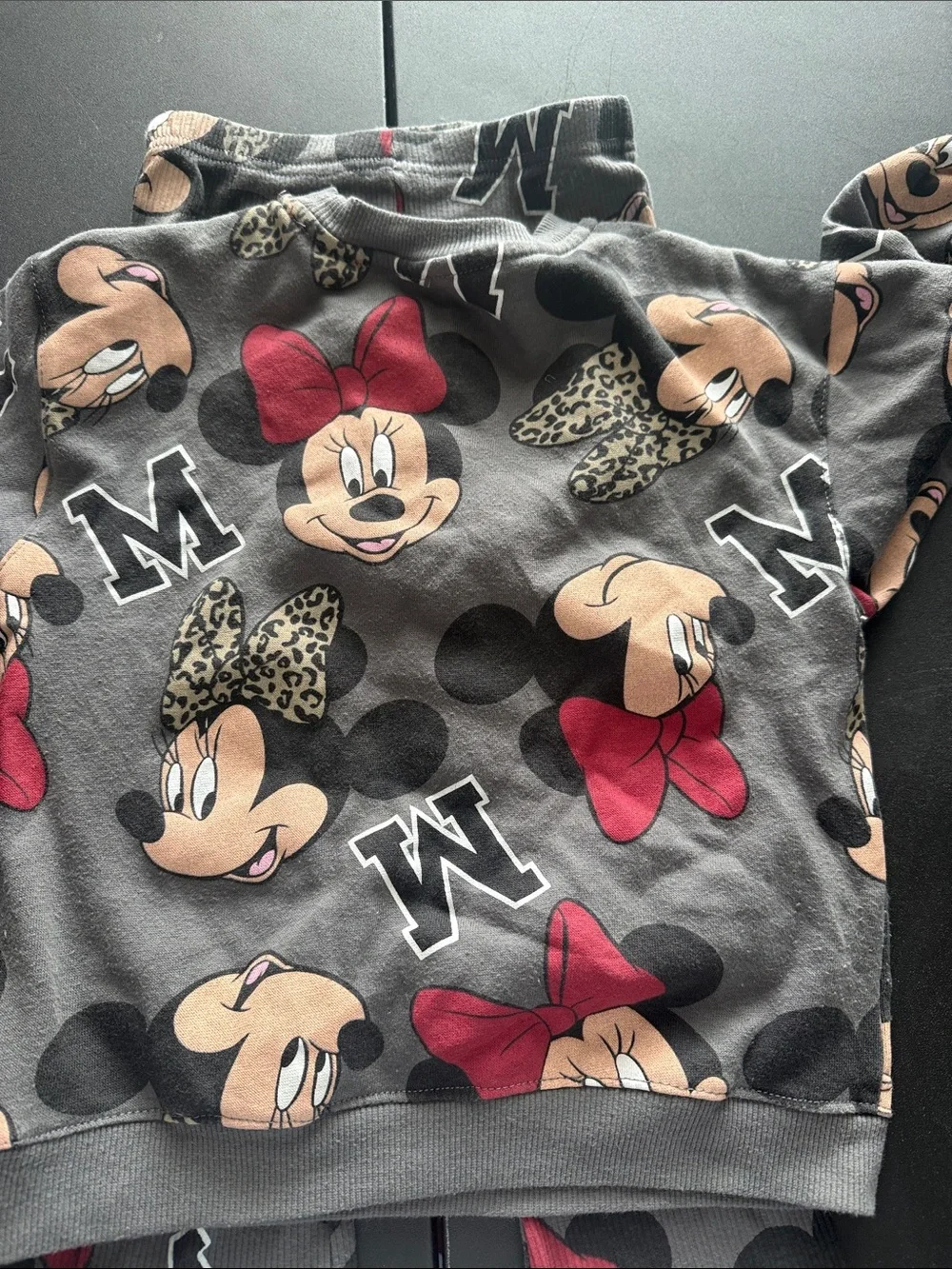 Disney Minnie Mouse Gray with Red Trim Kids Pullover
